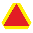 Знак «Тихоходное транспортное средство», ОЗ-1 (сторона 350 мм, кайма 45 мм, С/О пленка)